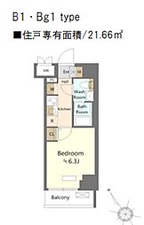 SHOKEN Residence横浜鶴見V 2階1Kの間取り