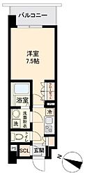 オープンブルーム二子 1Kの間取図画像