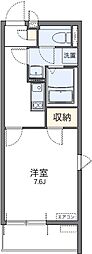 レオネクストグリーンライト 3階1Kの間取り
