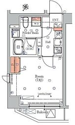 EsTRUTH Plus OSHIAGE 5階1Kの間取り