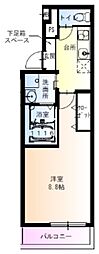 フジパレス堺中長尾2番館 1Kの間取図画像