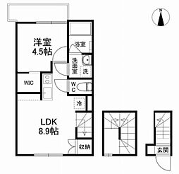 Lazo salto KOIWA 3階1LDKの間取り