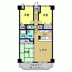 トレインピア国分 3LDKの間取図画像