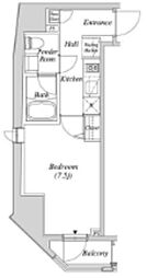 クレセント虎ノ門新橋 11階1Kの間取り