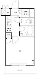 ルーブル中村橋弐番館 1Kの間取図画像