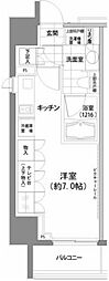パークハビオ渋谷 10階ワンルームの間取り