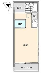 サカエフラット荻窪 1階ワンルームの間取り