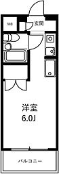 KOGANEI CRYSTAL MANSION ワンルームの間取図画像