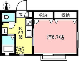 パーク・アネックス2 1Kの間取図画像