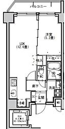 エスレジデンス両国アベニュー 3階1LDKの間取り
