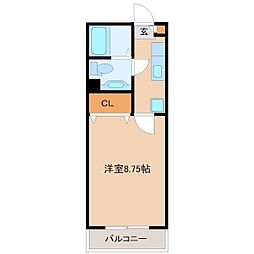 サァラ多摩平 1Kの間取図画像