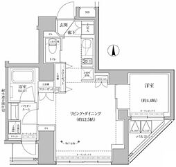 リルシア上野イースト 1LDKの間取図画像