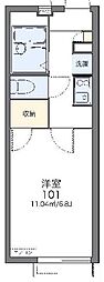 レオパレス黎 1Kの間取図画像