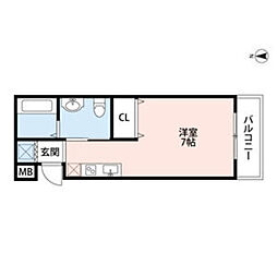 山陽電鉄本線 山陽須磨駅 徒歩5分の賃貸アパート 2階1Kの間取り