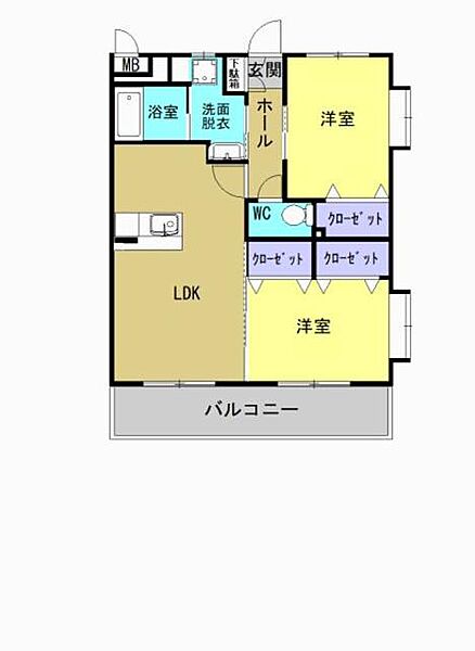 サンリットＳＲ年見 401｜宮崎県都城市年見町(賃貸マンション2LDK・4階・50.84㎡)の写真 その2