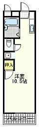 アビタシオン篠崎 2階ワンルームの間取り