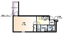 フジパレス園田6番館 1Kの間取図画像