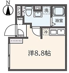 ａ　ＬＡＴＯ　日暮里 2階ワンルームの間取り