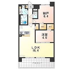 フェンテ・イースト 1SLDKの間取図画像