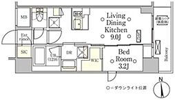 テラス御徒町 1LDKの間取図画像