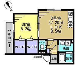 TSR京成津田沼 1LDKの間取図画像
