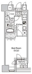 プライムアーバン池袋 1Kの間取図画像