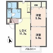 レオーネ　Ａ館 202 ｜ 岩手県滝沢市室小路643-10（賃貸アパート2LDK・2階・50.00㎡） その2