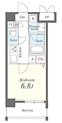 SUPURUSE板橋 弐番館 5階1Kの間取り