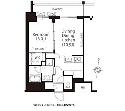 フレンシア高円寺北 1LDKの間取図画像