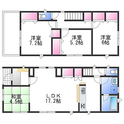 クレイドルガーデン貝塚市北町第11号棟_間取り_0