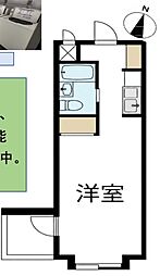 ウイルオリンピア氷川町 ワンルームの間取図画像