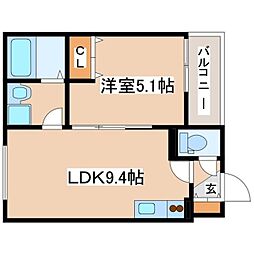 SERIRIA COMFORT:ABIKO 1LDKの間取図画像