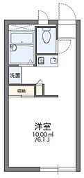レオパレスベルポート 2階1Kの間取り