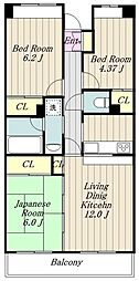 カ・アンジェリ 3LDKの間取図画像