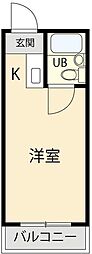 メゾン・ド・シャルテ ワンルームの間取図画像