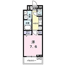 スローン・スクエア 1Kの間取図画像
