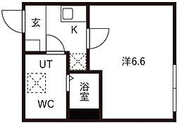 アイリス渋谷 1階1Kの間取り