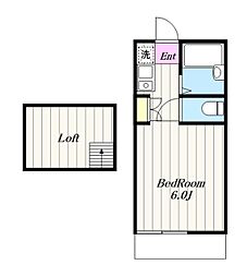 ルミエールミタ 1Kの間取図画像
