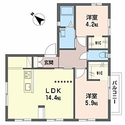 メゾン・アベリエ 2LDKの間取図画像