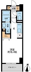 レジデンス両国駅前 ワンルームの間取図画像