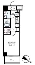 AZEST北赤羽 1Kの間取図画像