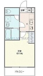 ジーメゾン入間東藤沢ルーチェ 1Kの間取図画像