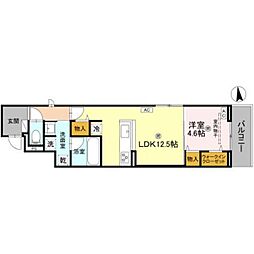 D-residence安立 3階1LDKの間取り
