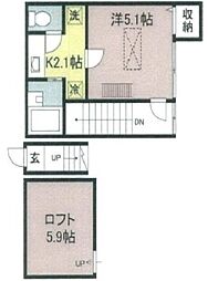 stage東高円寺 2階1Kの間取り