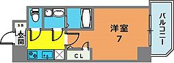 ワールドアイ神戸ハーバーランドII 3階1Kの間取り