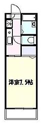 アルカディア宮崎台 1Kの間取図画像