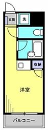 スターコート高野台II 3階ワンルームの間取り