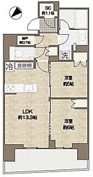晴海フラッグ サンヴィレッジ B棟 11階2SLDKの間取り