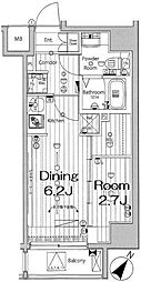 MAKESデザイン川崎3 1DKの間取図画像