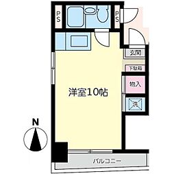 国土池袋ビル ワンルームの間取図画像